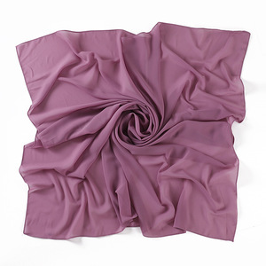 110*110cm Quadrado Hijab Lenço para Senhoras Muçulmanas Islâmico Muçulmano Chiffon Hijabs Atacado Com 40 Cores - Product Image 5