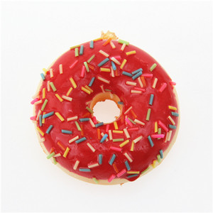 Jouets à presser anti-stress en PU, à rebond lent, en forme de pain et de beignet de 7 cm, avec aimant pour réfrigérateur, à façonner - Product Image 3