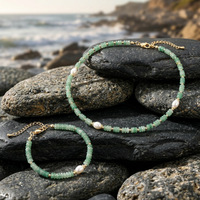 Ensemble collier et bracelet pour femme en pierre naturelle rhodochrosite et perles de coquillage, bijoux tendance, cadeau pour l'automne et l'hiver