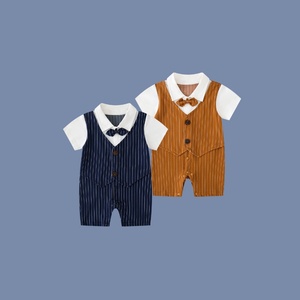 Conjuntos de Dos Piezas de Verano para Bebés Niños, Estilo Casual a Cuadros de Algodón, Trajes de Escalada a la <span class=keywords><strong>Moda</strong></span> para Bebés de Una a Un Año - Product Image 4