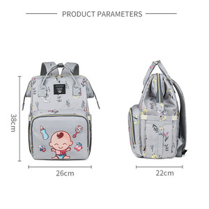 Phụ Nữ Mới Thời Trang In Mẹ Ba Lô Dễ Thương Bé Tã Túi Trọng Lượng Nhẹ Vai Tote Cho Mua Sắm Mùa Xuân Mẹ Ba Lô - Product Image 6