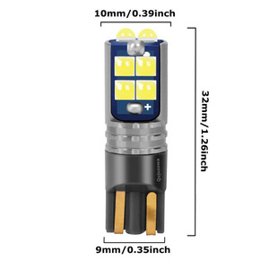 Luz LED Automotriz <span class=keywords><strong>T10</strong></span> 3030 10SMD de Alta Luminosidad Intermitente para Lectura de Matrículas de Automóviles, Placa de Matrícula de Amplio Rango de Voltaje 12V IP68 - Product Image 2