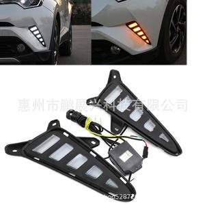 Biseles de Luces Antiniebla Delanteras LED Secuenciales Negros ABS para Toyota C-HR 2017-2018, Par Izquierdo y Derecho - Product Image 5