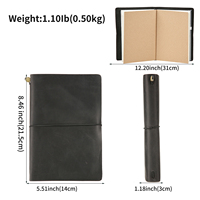 Cuaderno Retro con Cubierta de Cuero Vacuno de Primera Capa, Diario de Viaje Nostálgico, Carpeta Multifuncional de Hojas Sueltas, Encuadernado Cosido con Hilo, Páginas Rayadas