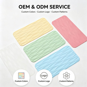 Non-Slip Custom Printed Food Grade Eco-Friendly BPA Free Rectangle <b>Silicone</b> Baby Placemats with Custom Color - Product Image 2