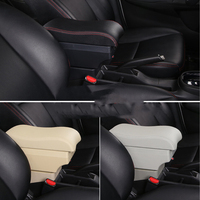 Accessoires d'intérieur de voiture nouvelle boîte de rangement d'accoudoir de voiture en Fiber de carbone véritable