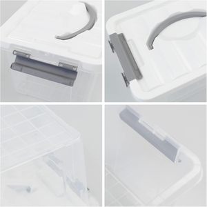 Rectangle PP Eco-Friendly Modern Storage <b>Box</b> Household Front Open Clothes Toys Snacks <b>Plastic</b> Organizer Clamshell Transparent - Product Image 2