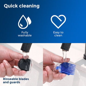 Juego de cortapelos 5 en 1 con pantalla digital, cuchilla de acero inoxidable, batería de litio recargable para hombres - Product Image 3