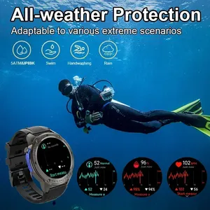 Dm56 gps smartwatch 5ATM 50m sâu không thấm nước 65W Độ cao áp suất khí quyển theo dõi la bàn email lịch cho thể thao ngoài trời - Product Image 2