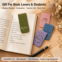 Marque-page magnétique personnalisé en cuir PU, nom personnalisé, motif floral, sensation haut de gamme, impression UV, marque-page cadeau pour les amoureux des livres, les étudiants