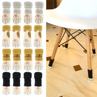 Protections de sol anti-bruit pour meubles, pieds de table, pieds de chaise, chaussettes en tricot, manchons, coussinets, 24 pièces/ensemble