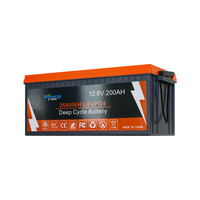 Baterai Lithium Ion LiFePO4 Solid State 12V 200Ah Kustom Shenzhen Grenergy untuk RV, LAF12200, Garansi 5 Tahun