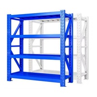 Rack en métal à angle de 300kg personnalisé noir et jaune 200*60*200 étagères et racks de stockage empilables sans bouchon