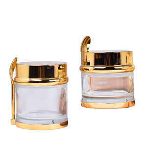 Vasetto di Lusso per Cosmetici e Creme Viso, in Vetro Smerigliato Trasparente, con Coperchio, per Ricarica, 30g 50g 80g - Product Image 2