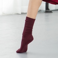 Personnalisable En Vrac Danse Coton Crew Ballet Chaussettes Respirant Femmes Tube Danse Chaussettes Anti Odeur