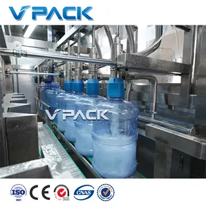 1200bph Complete 5 Gallon/20L Bottle Water Production Line Machinery Price/Automatic Linear Filling Machine For Large Barrels