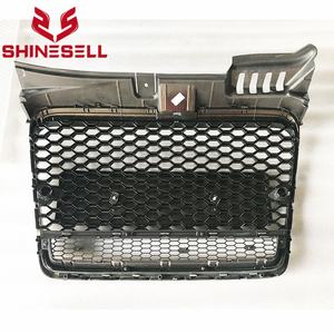 <span class=keywords><strong>Calandre</strong></span> Noire Style RS4 sans Anneaux pour <span class=keywords><strong>Audi</strong></span> <span class=keywords><strong>A4</strong></span> B7 05 06 07 08 en ABS Pare-Chocs Avant Noir Brillant S-Line <span class=keywords><strong>A4</strong></span> B7 2006 1 Pièce Look RS - Product Image 4