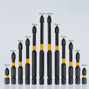 Embout de tournevis Phillips PH2 à aimant puissant de 1/4 pouce, haute dureté, 25-100 mm, résistant aux chocs, outils de réparation, directement de l'usine - Product Image 3
