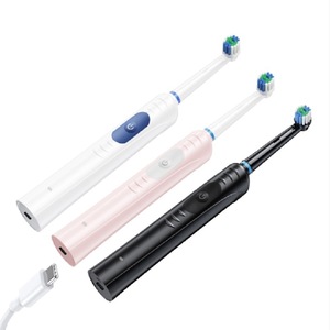 Waterproof Rechargeable Electric <b>Toothbrush</b> with 3 Cleaning Modes Round <b>Head</b> Rotating Design Travel Box - Product Image 5