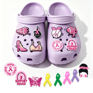 Abalorios <span class=keywords><strong>de</strong></span> PVC para Zapatos con Diseño <span class=keywords><strong>de</strong></span> Concienciación sobre el Cáncer <span class=keywords><strong>de</strong></span> <span class=keywords><strong>Mama</strong></span>, Lazos Rosados Personalizados, Accesorios <span class=keywords><strong>de</strong></span> Apoyo Médico para Enfermeras y Doctores - Product Image 5