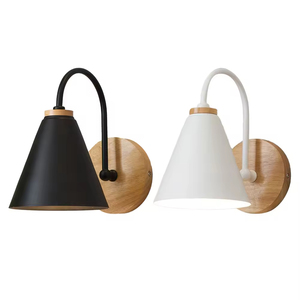 बेडरूम या लिविंग रूम के लिए आधुनिक नordic शैली लोहे की दीवार लैंप लाइट सोर्स ई 27 बेस छोटे आकार के रचनात्मक डिजाइन - Product Image 1