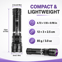 Lampe torche UV en alliage d'aluminium 1246, type C, étanche, logo personnalisé, usage industriel, commande en gros
