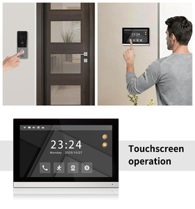 Videoportero con Cable, 1 Set=F6+B16, Pantalla Táctil TFT de 10 Pulgadas 1024*600 <span class=keywords><strong>Px</strong></span>, Sistema de Intercomunicación IP65, Monitor Interior, Conexión Fácil de 2 Cables - Product Image 6