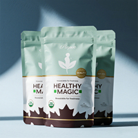 Doypack personnalisé imprimé refermable avec encoche de déchirement et fenêtre optionnelle pour l'emballage de haricots, de lentilles et d'aliments secs