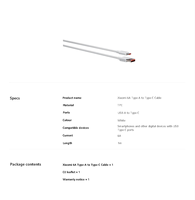 Câble USB 3.1 Type-A vers Type-C 6A - Conducteur en cuivre pur, gaine TPE blindée, charge rapide 6A pour ordinateur et écouteurs