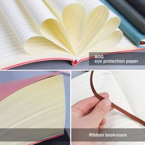 <b>A5</b> Leather Hardcover Thickened <b>Notepad</b> Horizontal Line Notebook Office Universal Meeting Minutes Journal Diary Magnetic Buckle - Product Image 4
