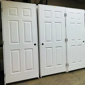 North America Modern Wooden Pre-hung Interior Wooden Hollow Core White Primed Door