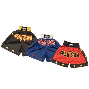 Shorts de Muay Thai et de Kickboxing Professionnels Personnalisés avec Logo Imprimé de Haute Qualité en Matière PU pour MMA, Boxe et Taekwondo - Product Image 3
