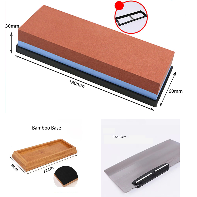 Red blue stone+Bamboo Base+fixer set