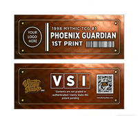 Étiquettes rectangulaires autocollantes personnalisées YSB en vinyle imprimé pour l'emballage et le branding de produits TCG