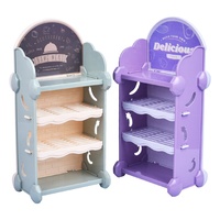 Meubles de cuisine miniatures pour maison de poupée 1:12, étagère et accessoires de rangement pour salle à manger, jouet éducatif en peluche, décoration pour enfants, jeu d'imitation