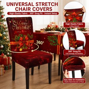 Set di Tovaglia e Coprisedie Natalizi, Tovaglia Stampata in 3D con Bordo Ondulato <span class=keywords><strong>per</strong></span> Decorazione Sala <span class=keywords><strong>da</strong></span> Pranzo - Product Image 3