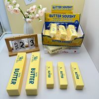 Jouet Squishy Géant en Forme de Beurre, Portable, à Remontée Lente, en PU, Anti-Stress, Sensoriel, Cadeau pour Adultes et Enfants