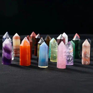 Vente en gros de diverses baguettes de cristal naturel, obélisques de guérison, tours de pierres précieuses en cristal, disponibles en plusieurs matériaux - Product Image 4