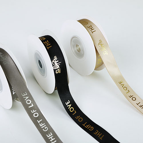 In Roll Gross Grain Ribbon Printing logo Gift Box Polyester Grosgrain Satin Ribbon for Gift Wrapping Ribbon Roll