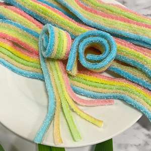 Usine directe 1kg en vrac Chewy Gummy <span class=keywords><strong>Sour</strong></span> Belt Candy Halal aromatisé au sucre <span class=keywords><strong>fruit</strong></span>é - Product Image 6