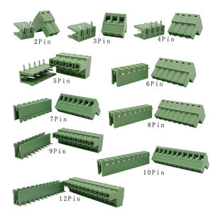 300V 10A 2EDG 5.08mm PCB morsettiera a vite connettore spina Pin ad angolo retto 5.08mm passo intestazione presa <span class=keywords><strong>2</strong></span>-12PIN - Product Image 4