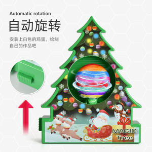 Bola decorativa eléctrica DIY, juguete para colorear, huevo sorpresa, árbol de Navidad, juguete de dibujo con música ligera y 8 bolígrafos de colores - Product Image 4