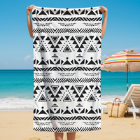 Luxury Microfiber Beach Towel-Super Soft Absorbent Eco-Friendly Quick-Dry Lightweight Disposable with Modern Sports Print