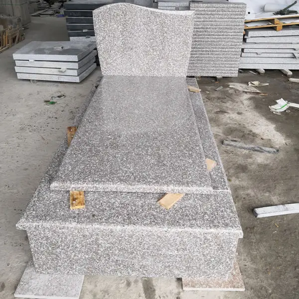 AllyStone Tombstone-03 pierre tombale en granit blanc de bonne qualité pour la vente en gros