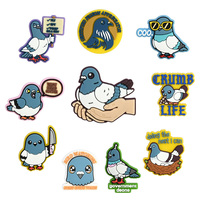 Nouveaux Breloques de Chaussures Mignonnes en Forme d'Hibou, Flamant Rose et Oiseaux, Accessoires de Décoration en Caoutchouc PVC pour Sabots, pour Boucles, Vente en Gros, Breloques de Chaussures Oiseaux et Pigeons