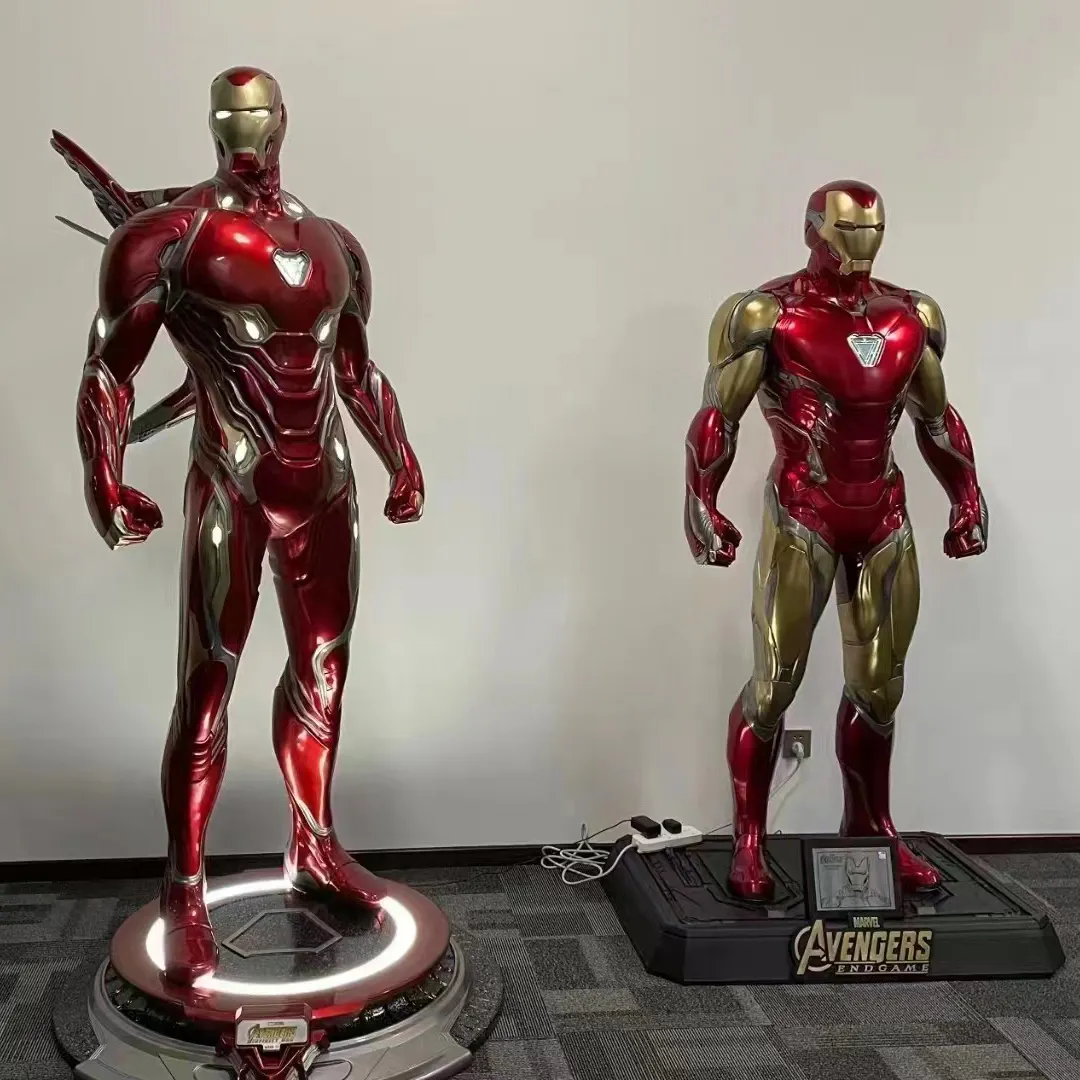 2023 vendita calda su misura resina sculture a grandezza naturale famoso Design Movie Star in fibra di vetro Iron Man Statue in vendita