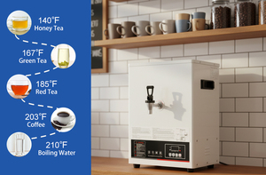 Erogatore d'Acqua Calda Elettrico Commerciale a Parete con Riscaldamento a Gradini per Ristoranti, Casa, Ufficio - Product Image 2