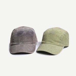 Gorra de Cinco Paneles Personalizable con Visera Curva Ajustable, Gorra de Pana con Cordón en el Borde - Product Image 3