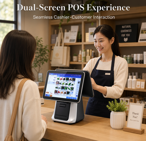 Terminal POS de Doble Pantalla Táctil de 15.6 Pulgadas con Cortador Automático Integrado de 80 mm para Supermercados, Comercios Minoristas y Tiendas de Alto Tráfico - Product Image 4