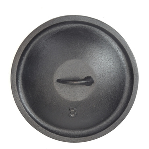 <strong>Small</strong> Cast Iron Cauldron <strong>Pot</strong> with <strong>Lid</strong> and Carry Handle Pre-seasoned Cast Iron Black Three Legged Potjie <strong>Pot</strong> - Product Image 4